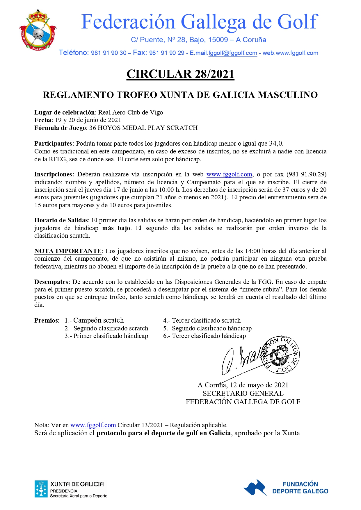 TROFEO XUNTA DE GALICIA MASCULINO