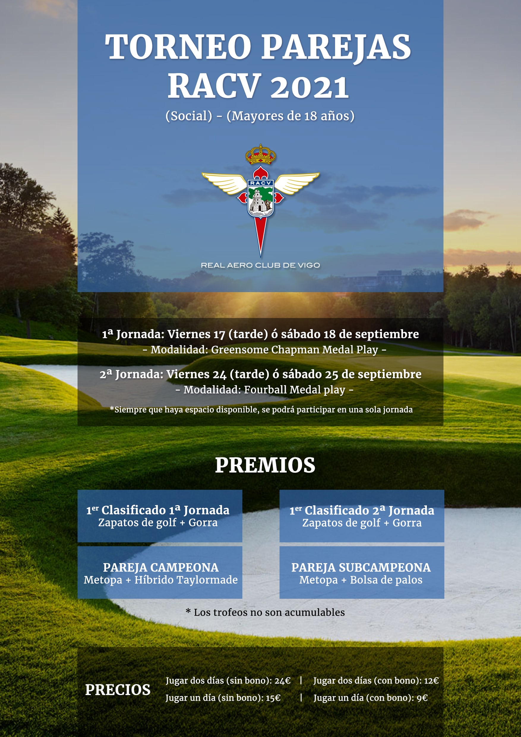 TORNEO PAREJAS RACV 2021- SOCIAL- (Mayores 18 años)