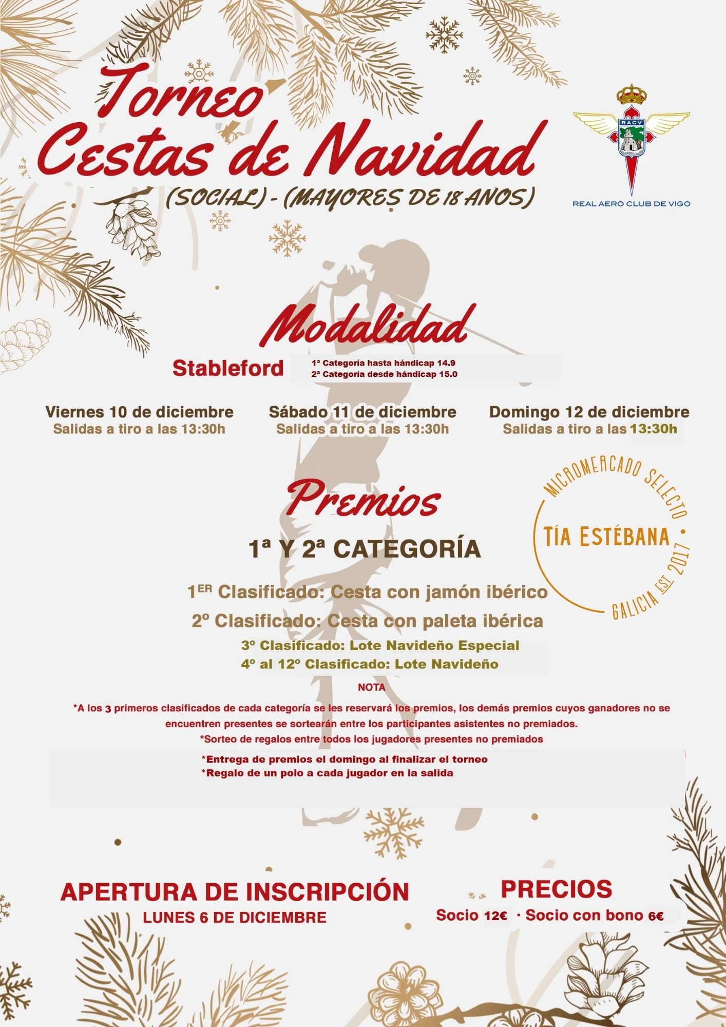 TORNEO CESTAS DE NAVIDAD (SOCIAL) (MAYORES 18 AÑOS)