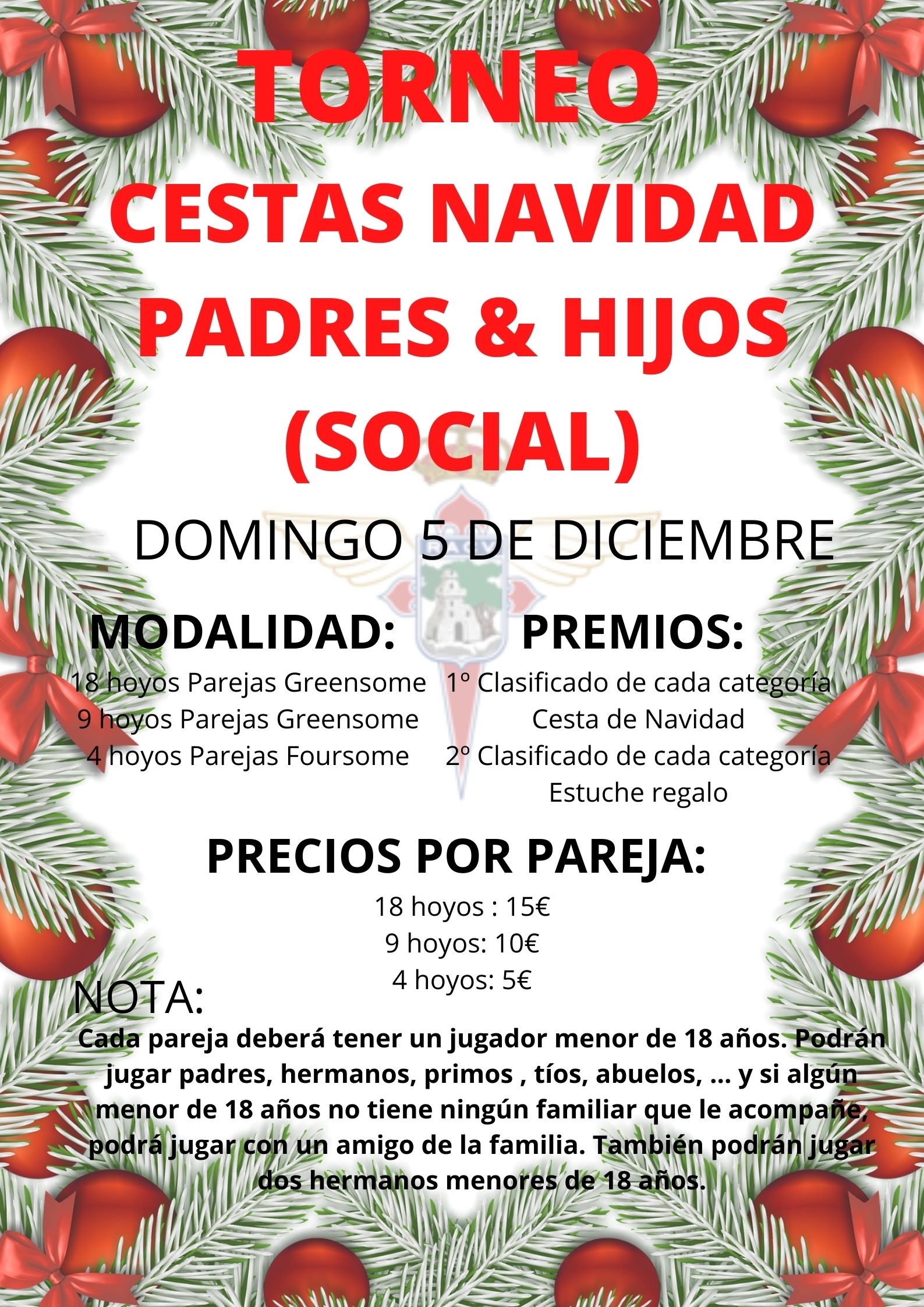 TORNEO CESTAS DE NAVIDAD PADRES & HIJOS (SOCIAL)
